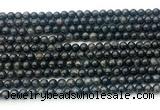 CAE320 15.5 inches 4mm round astrophyllite gemstone beads