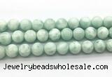 CAS305 15.5 inches 14mm round snowflake angelite gemstone beads