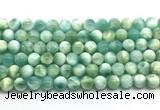 CAS321 15.5 inches 8mm round peacock angelite gemstone beads