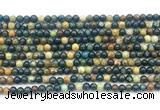 CAZ15 15.5 inches 4mm round azurite gemstone beads