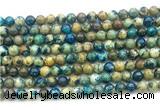 CAZ16 15.5 inches 6mm round azurite gemstone beads