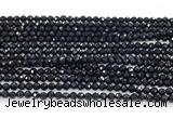 CON120 15.5 inches 2mm faceted round black onyx gemstone beads