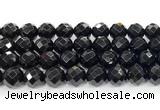 CON135 15.5 inches 14mm faceted round black onyx gemstone beads