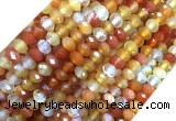 AGBS12 15 inches 5*8mm faceted rondelle red agate beads wholesale