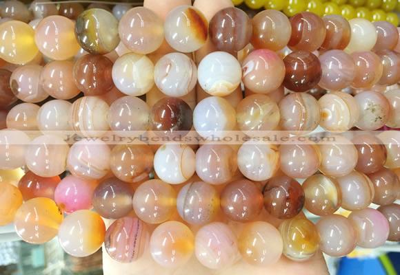 AGBS121 15 inches 14mm round agate gemstone beads wholesale