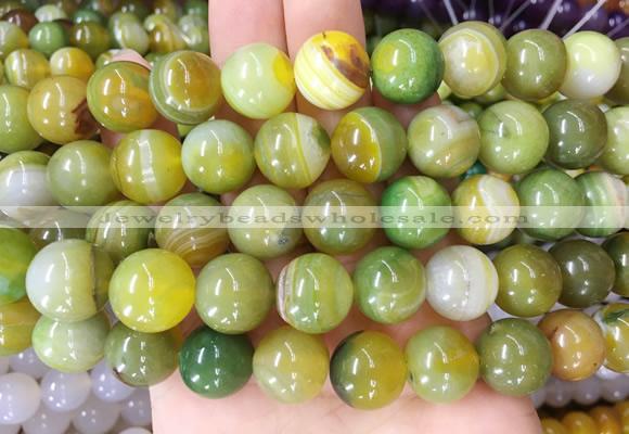 AGBS126 15 inches 14mm round agate gemstone beads wholesale