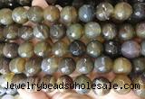 AGBS153 15 inches 16mm faceted round agate gemstone beads wholesale