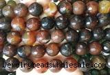 AGBS154 15 inches 16mm faceted round agate gemstone beads wholesale