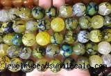 AGBS161 15 inches 16mm faceted round agate gemstone beads wholesale