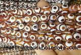 AGBS181 15 inches 10mm round tibetan dzi agate beads wholesale