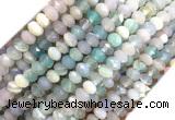 AGBS20 15 inches 4*6mm faceted rondelle banded agate beads wholesale