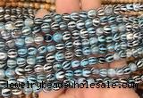 AGBS204 15 inches 6mm round tibetan dzi agate gemstone beads