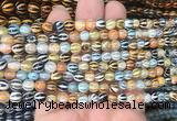 AGBS206 15 inches 6mm round tibetan dzi agate gemstone beads