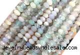 AGBS21 15 inches 5*8mm faceted rondelle banded agate beads wholesale