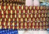 AGBS218 15 inches 8mm round tibetan dzi agate gemstone beads