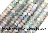 AGBS22 15 inches 6*10mm faceted rondelle banded agate beads wholesale