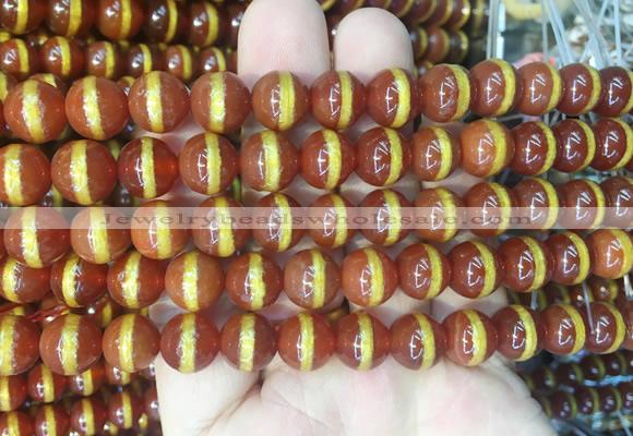 AGBS221 15 inches 10mm round tibetan dzi agate gemstone beads