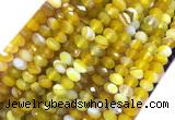 AGBS24 15 inches 4*6mm faceted rondelle banded agate beads wholesale