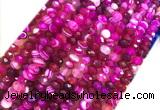 AGBS32 15 inches 4*6mm faceted rondelle banded agate beads wholesale