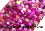 AGBS34 15 inches 6*10mm faceted rondelle banded agate beads wholesale