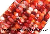 AGBS37 15 inches 5*8mm faceted rondelle banded agate beads wholesale