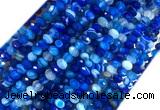 AGBS44 15 inches 4*6mm faceted rondelle banded agate beads wholesale