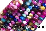 AGBS57 15 inches 5*8mm faceted rondelle banded agate beads wholesale