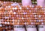 AGBS60 15 inches 4mm round orange botswana agate beads