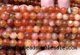 AGBS62 15 inches 8mm round orange botswana agate beads