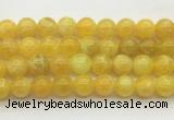 AGBS75 15 inches 10mm round yellow fire agate beads wholesale