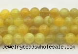 AGBS76 15 inches 12mm round yellow fire agate beads wholesale