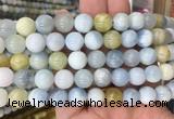 AQBS03 15 inches 10mm round colorful aquamarine beads wholesale