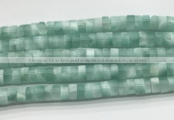 ASBS06 15 inches 3*6mm heishi peacock angelite gemstone beads