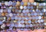 BCBS02 15 inches 8mm round blue chalcedony beads wholesale