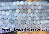 BCBS09 15 inches 8mm round blue chalcedony beads wholesale