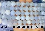 BCBS10 15 inches 10mm round blue chalcedony beads wholesale