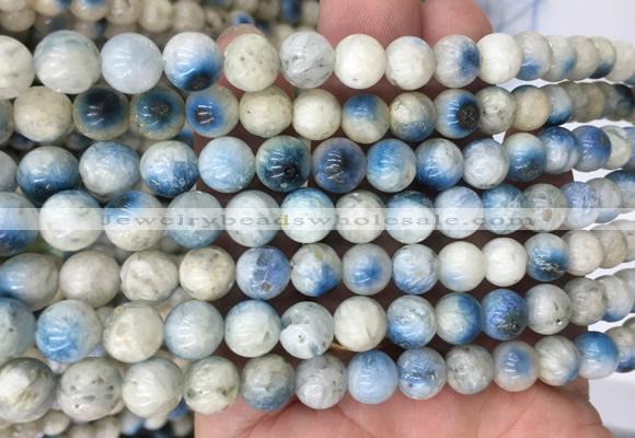 BIBS02 15 inches 8mm round blue ice glacierite stone beads wholesale