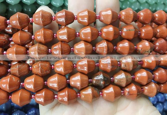 BLBS17 15 inches 10*11mm bell red jasper beads wholesale