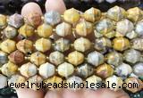 BLBS27 15 inches 10*11mm bell yellow crazy lace agate beads wholesale