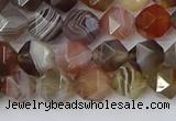 CAA1007 15.5 inches 6mm faceted nuggets botswana agate beads