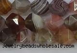 CAA1008 15.5 inches 8mm faceted nuggets botswana agate beads