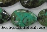 CAA104 15.5 inches 20*30mm flat teardrop grass agate gemstone beads