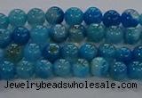 CAA1055 15.5 inches 4mm round dragon veins agate beads wholesale