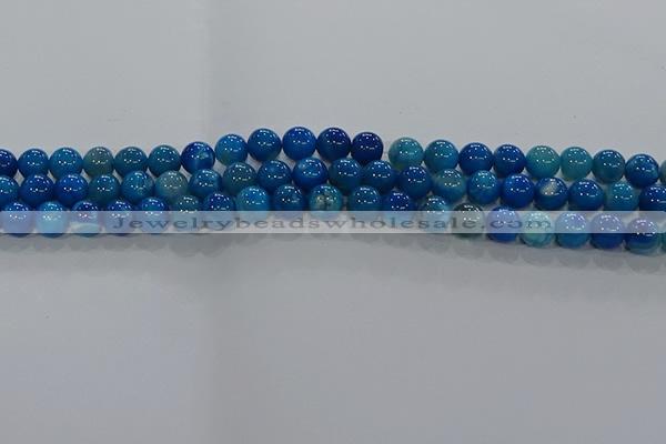 CAA1057 15.5 inches 8mm round dragon veins agate beads wholesale