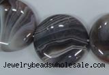 CAA107 15.5 inches 30mm coin botswana agate gemstone beads