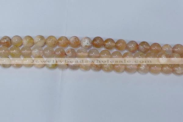 CAA1073 15.5 inches 10mm round sakura agate gemstone beads