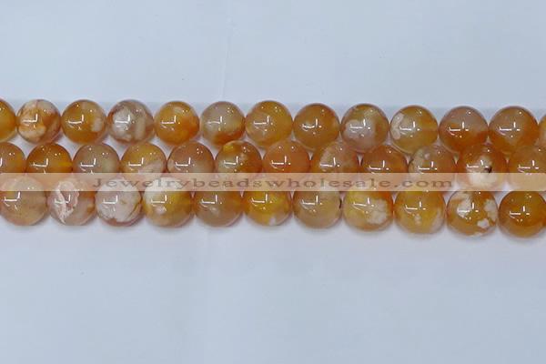 CAA1075 15.5 inches 14mm round sakura agate gemstone beads