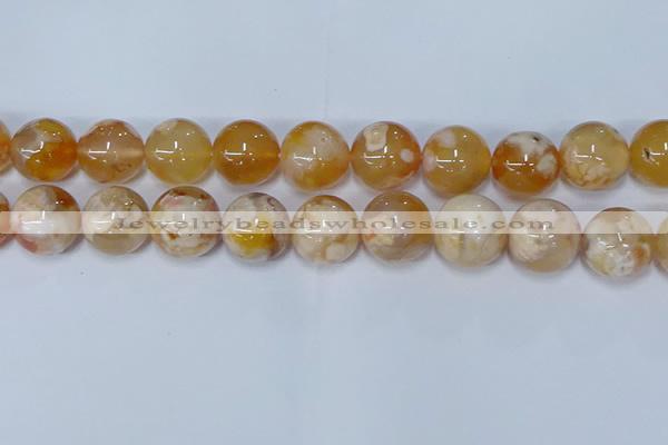 CAA1076 15.5 inches 16mm round sakura agate gemstone beads