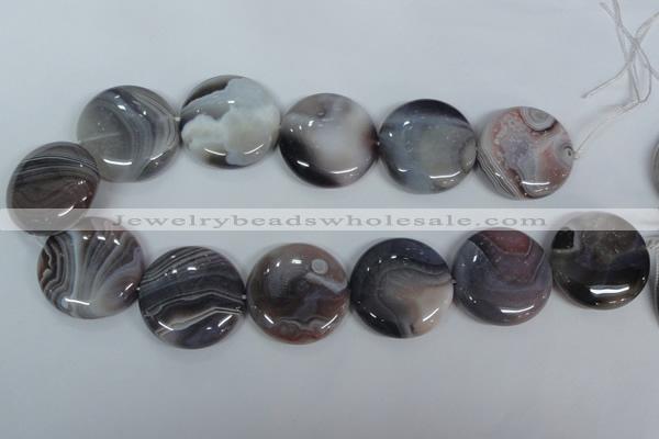 CAA108 15.5 inches 35mm coin botswana agate gemstone beads