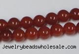 CAA111 15.5 inches 8mm round red agate gemstone beads wholesale